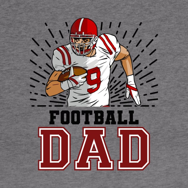 Football Dad // Retro Football Player by SLAG_Creative